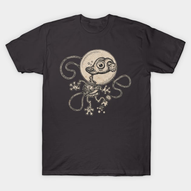 Astro Chimp Spacewalk T-Shirt by astr0_ch1mp